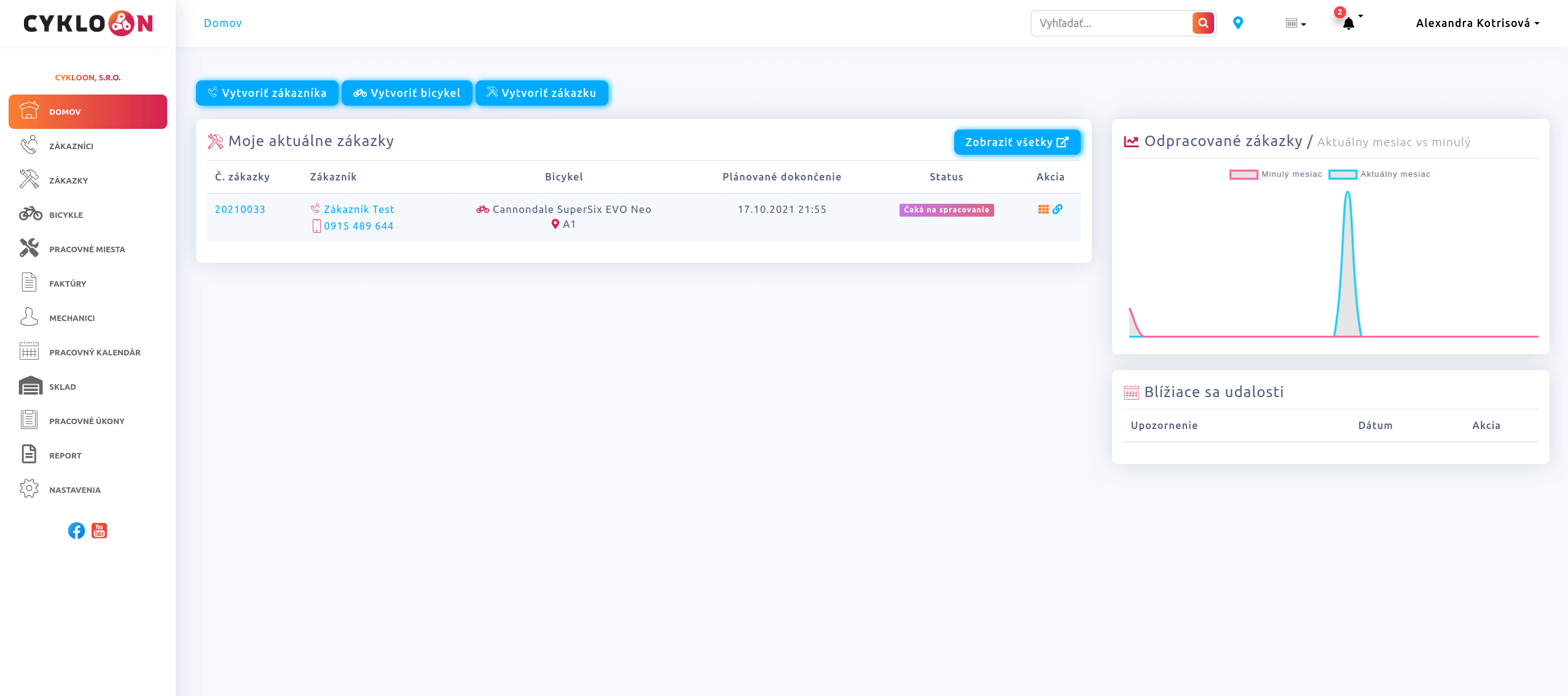 Cycloon software for bikeservice