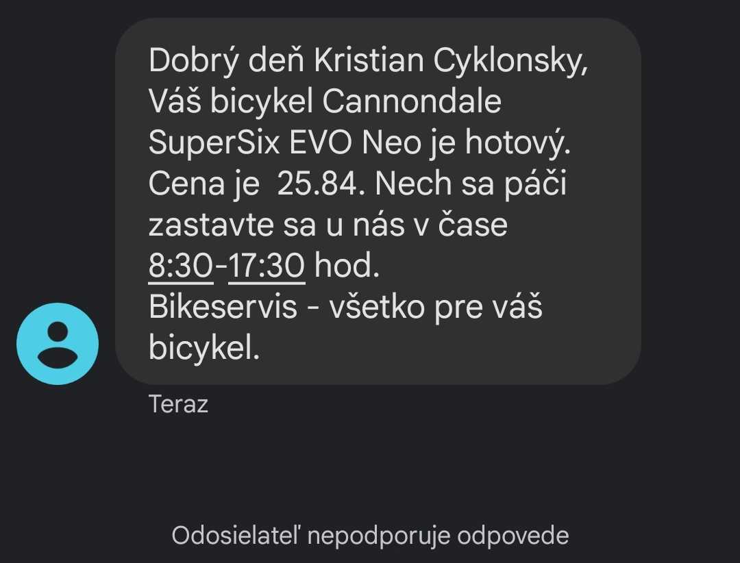 SMS notifikacie